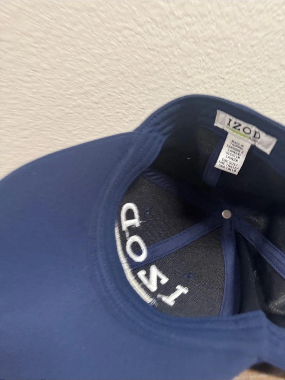 Izod Navy Blue Embroidered Golf Cap